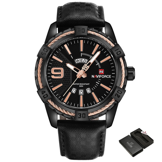 NAVIFORCE NF9117M Herren Militär Quarzuhr 3BAR