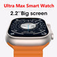 HANTOPER Ultra Max Herren Sport Smartwatch IWO Serie 8 2.2 Zoll Touchscreen IP68 Wasserdicht GPS Route Track