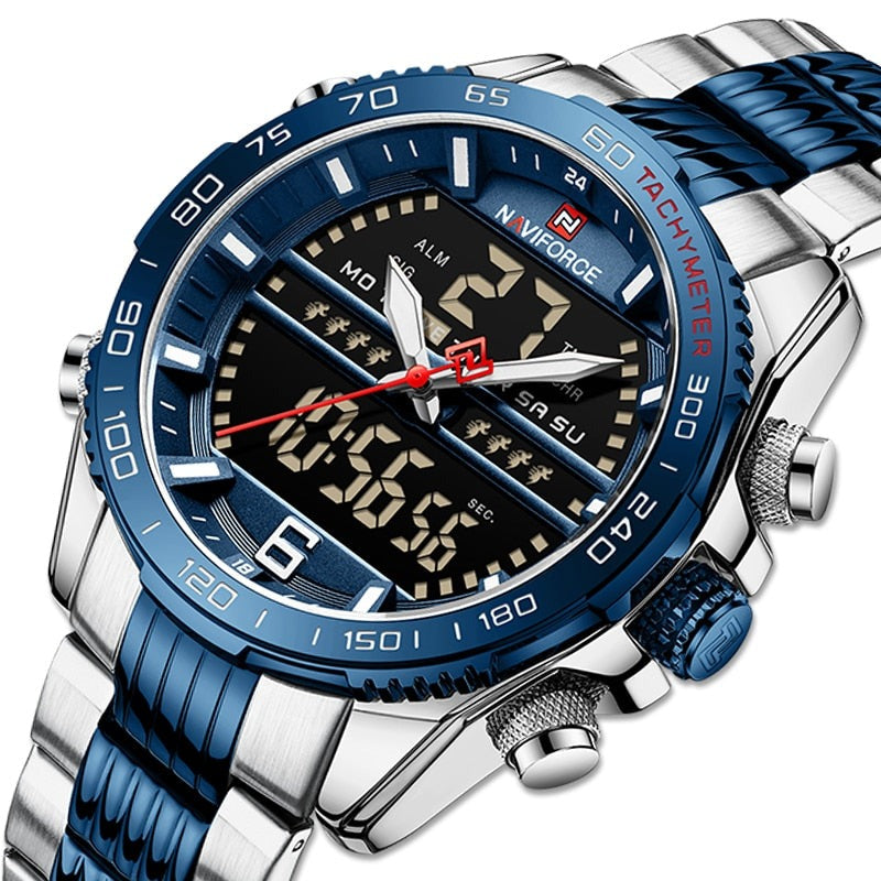 NAVIFORCE NF9195 Herren Militär-Sport-Digitaluhr 3BAR