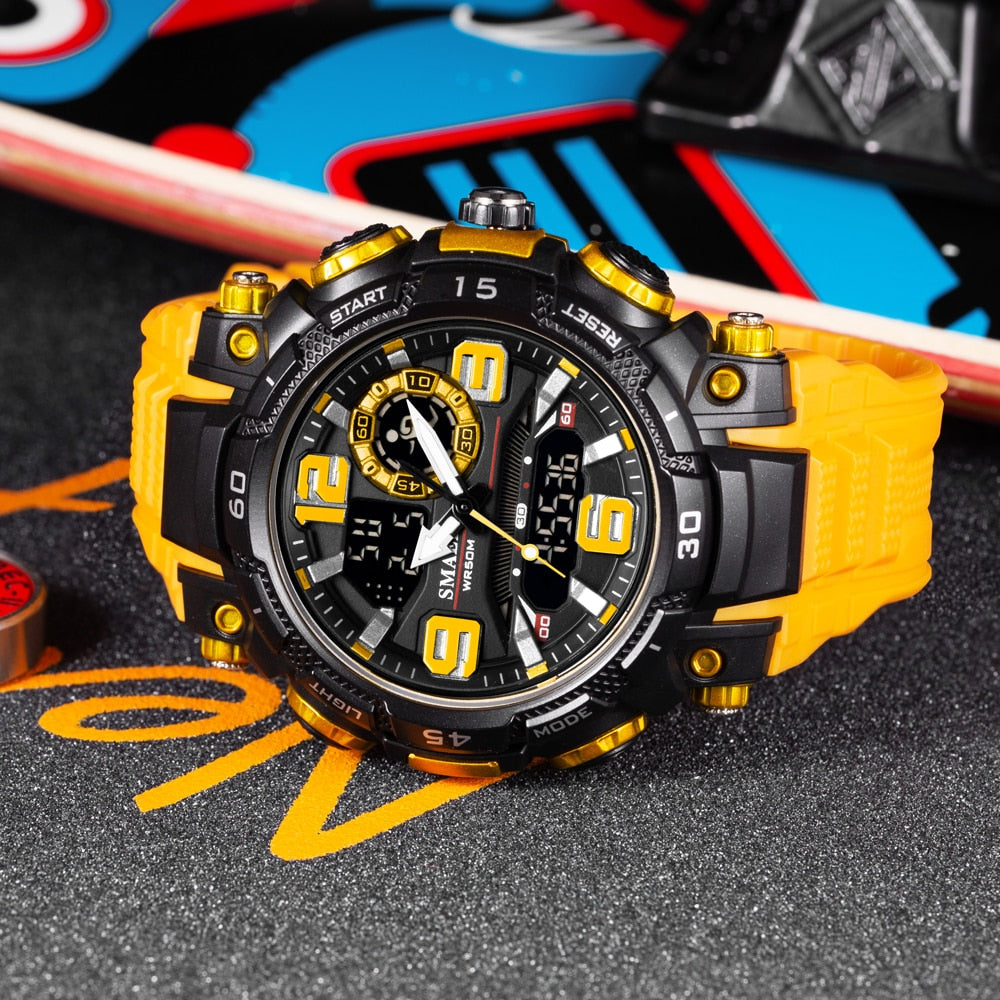 SMAEL SL-1921 Herren Sport-Chronograph 5ATM Dualanzeige