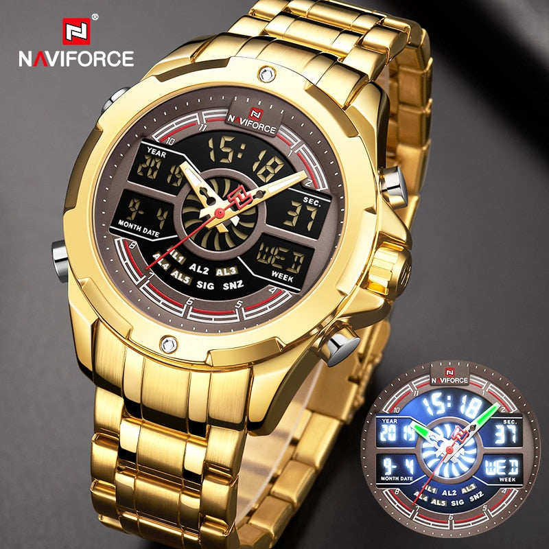 NAVIFORCE NF9170 Herren Militär Multifunktion Chronograph 3BAR