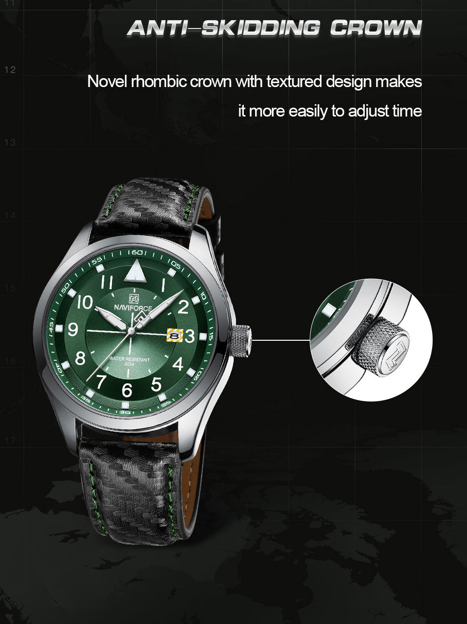 NAVIFORCE NF8022 Herren Analoguhr 3BAR Hardlex