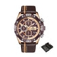 NAVIFORCE NF8018 Herren Militär Chronograph 3BAR Hardlex