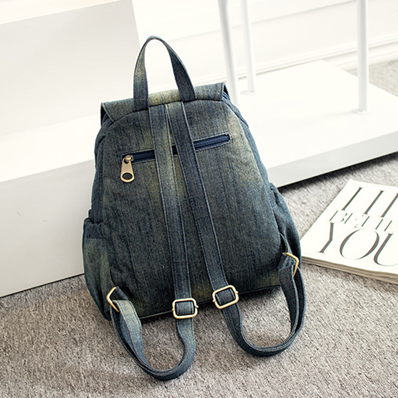 Annmouler Damen Jeans Rucksack