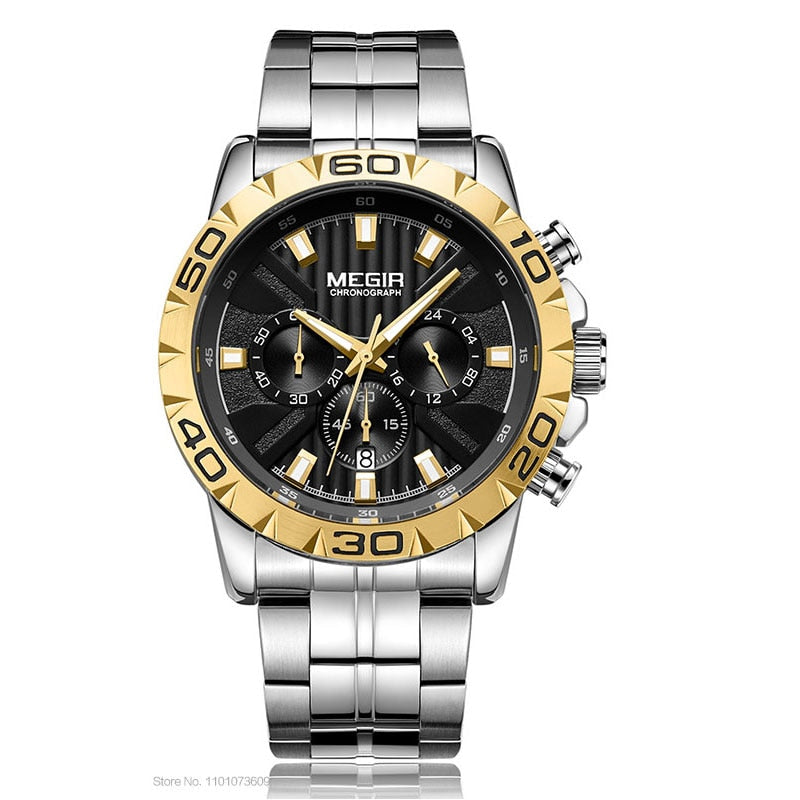 MEGIR 2087G Herren Business Chronograph 3BAR