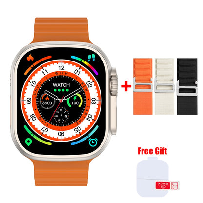 HANTOPER Ultra Max Herren Sport Smartwatch IWO Serie 8 2.2 Zoll Touchscreen IP68 Wasserdicht GPS Route Track