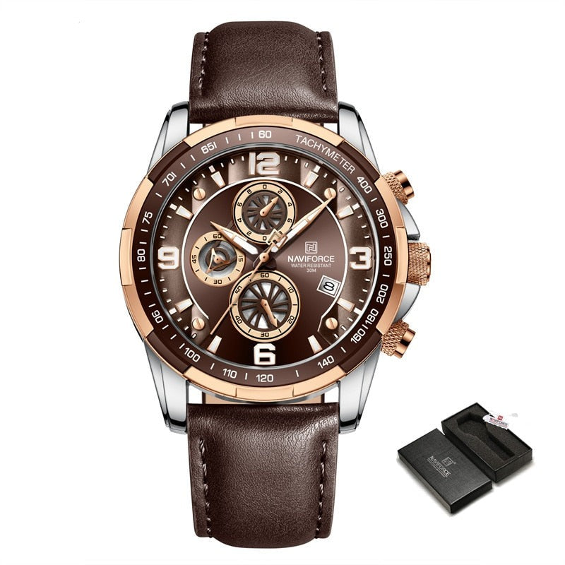 NAVIFORCE NF8020L Herren Multifunktion Chronograph 3BAR