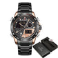 NAVIFORCE NF9171 Herren Militär Chronograph 3BAR Hardlex