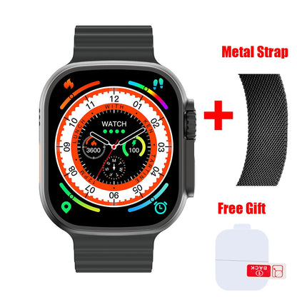 HANTOPER Ultra Max Herren Sport Smartwatch IWO Serie 8 2.2 Zoll Touchscreen IP68 Wasserdicht GPS Route Track