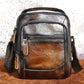 le'aokuu Herren Umhänge-Schultertasche Echtleder