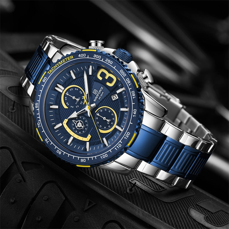 NAVIFORCE NF8017 Herren Multifunktion Chronograph 3BAR