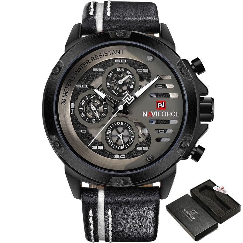 NAVIFORCE NF9110 Herren Multifunktion Militär Chronograph 3BAR