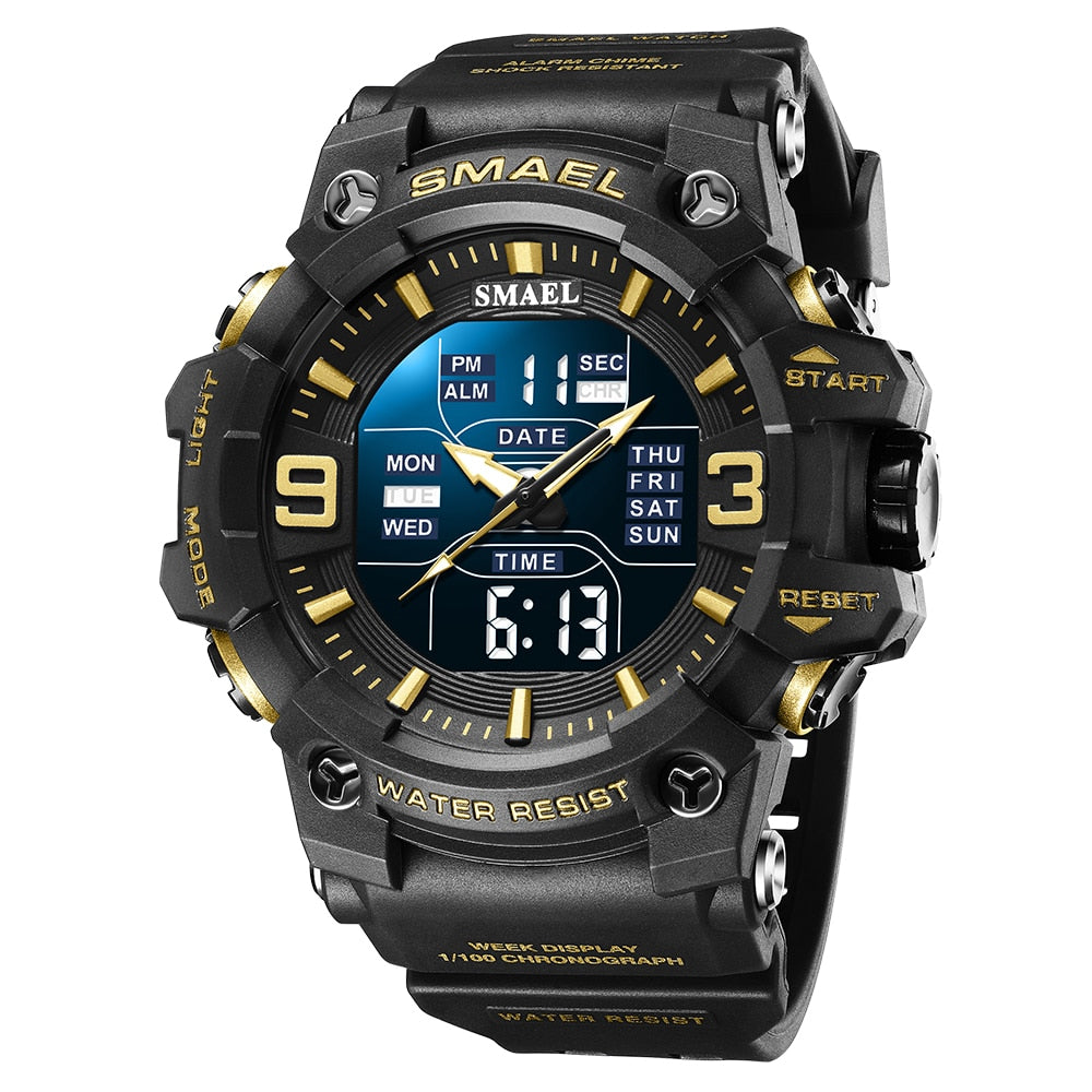 SMAEL SL-8049 Herren Sport-Chronograph 5ATM Dualanzeige