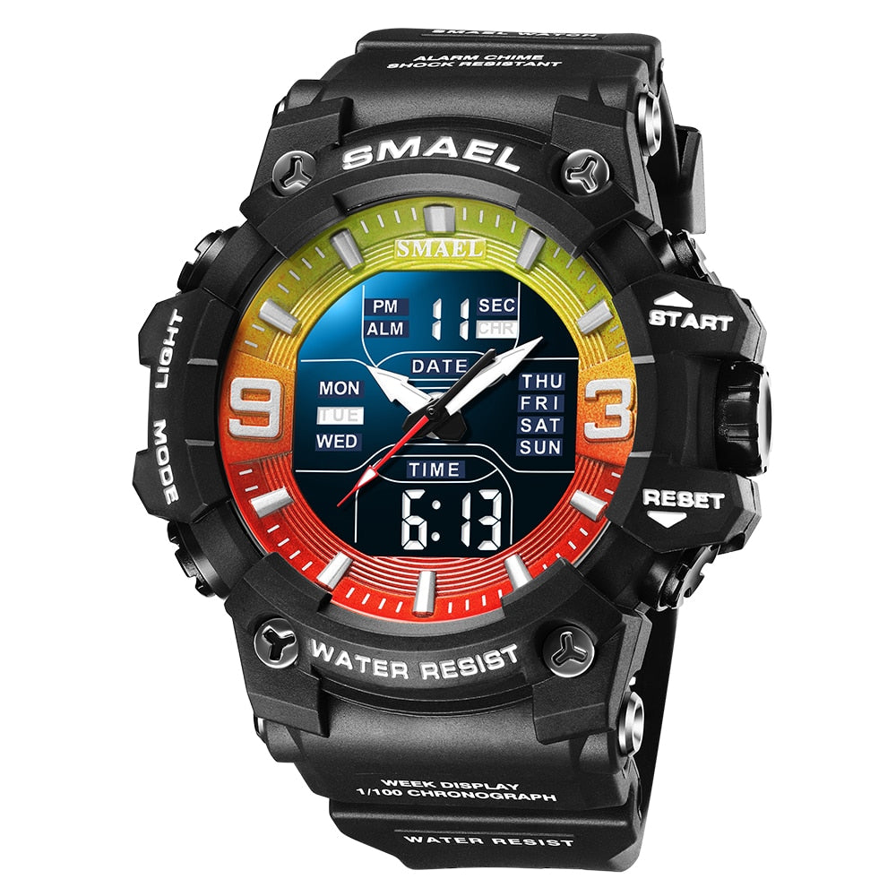 SMAEL SL-8049 Herren Sport-Chronograph 5ATM Dualanzeige