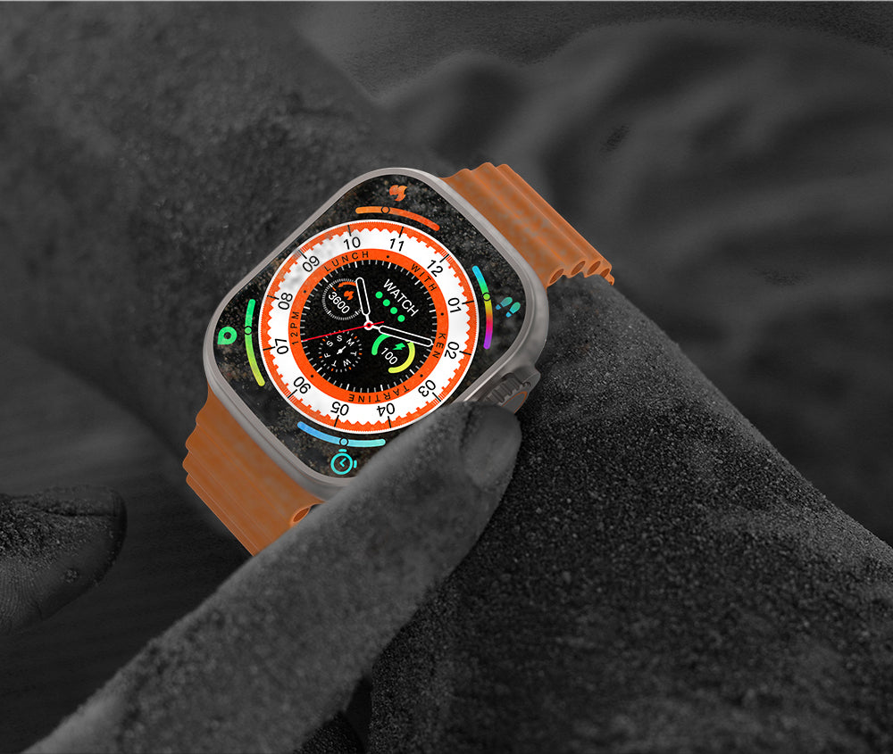 HANTOPER Ultra Max Herren Sport Smartwatch IWO Serie 8 2.2 Zoll Touchscreen IP68 Wasserdicht GPS Route Track