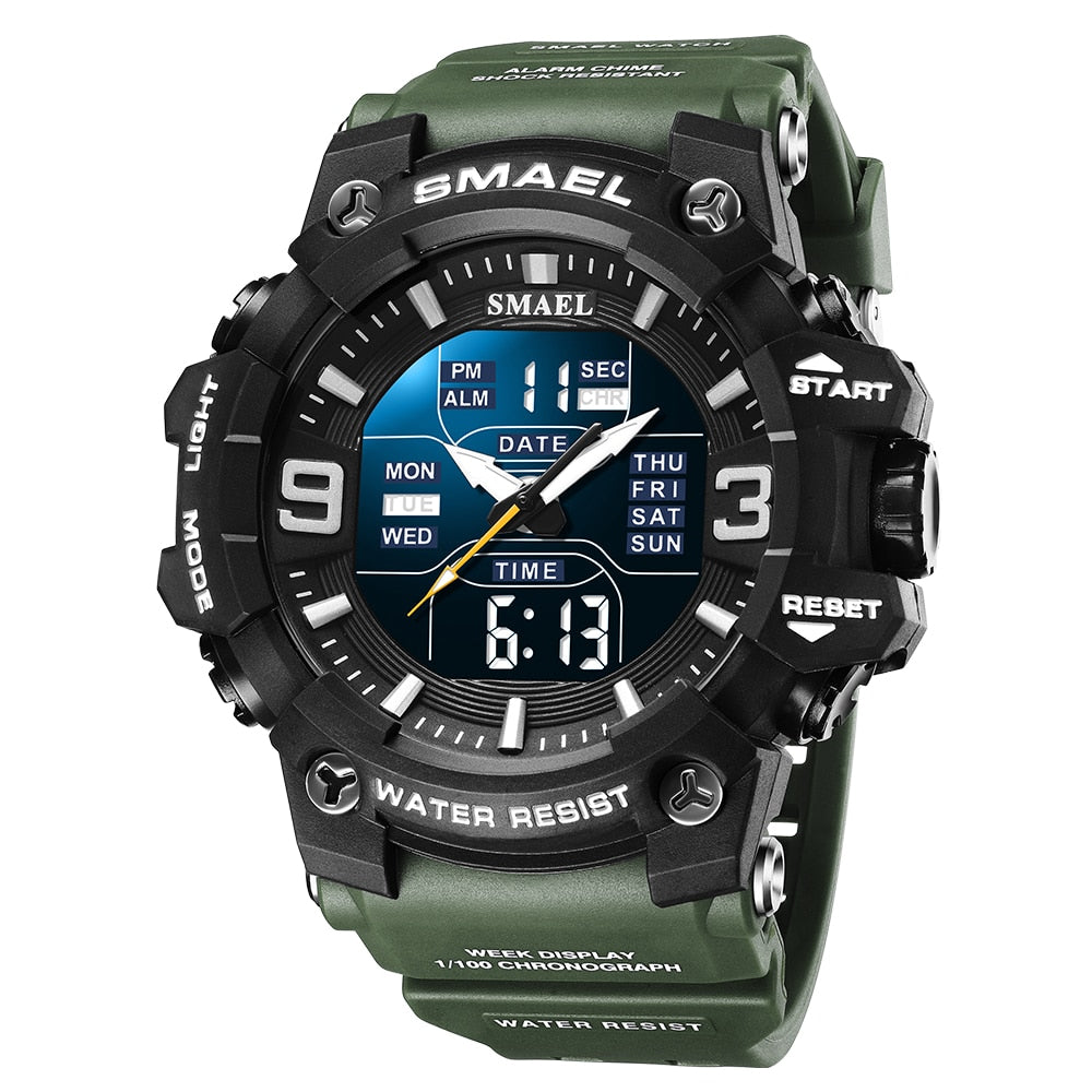 SMAEL SL-8049 Herren Sport-Chronograph 5ATM Dualanzeige