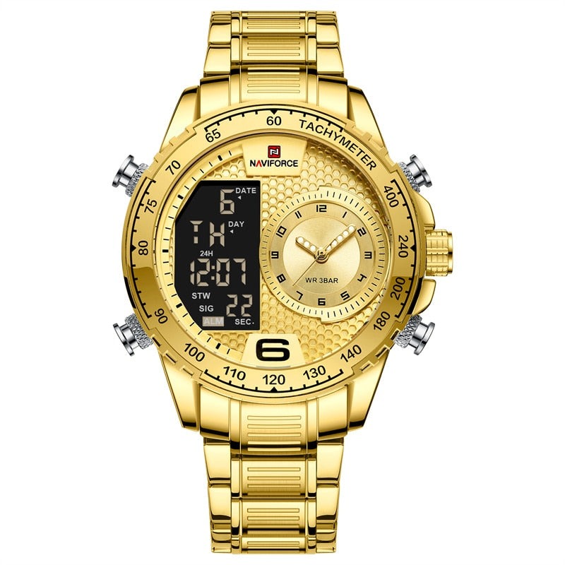 NAVIFORCE NF9199S Herren Chronograph 3BAR Hardlex