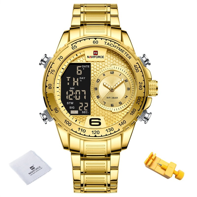 NAVIFORCE NF9199S Herren Chronograph 3BAR Hardlex