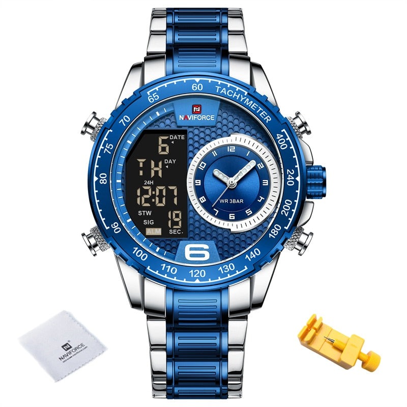 NAVIFORCE NF9199S Herren Chronograph 3BAR Hardlex