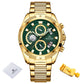 NAVIFORCE NF8021 Herren Chronograph 3BAR Hardlex