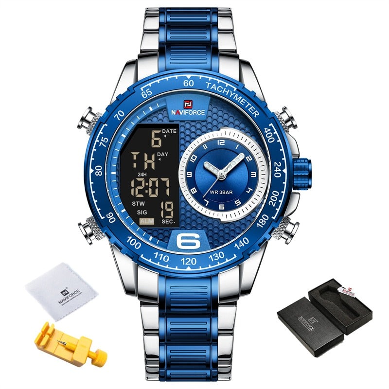 NAVIFORCE NF9199S Herren Chronograph 3BAR Hardlex