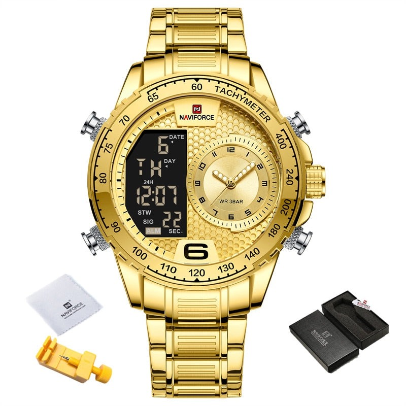 NAVIFORCE NF9199S Herren Chronograph 3BAR Hardlex