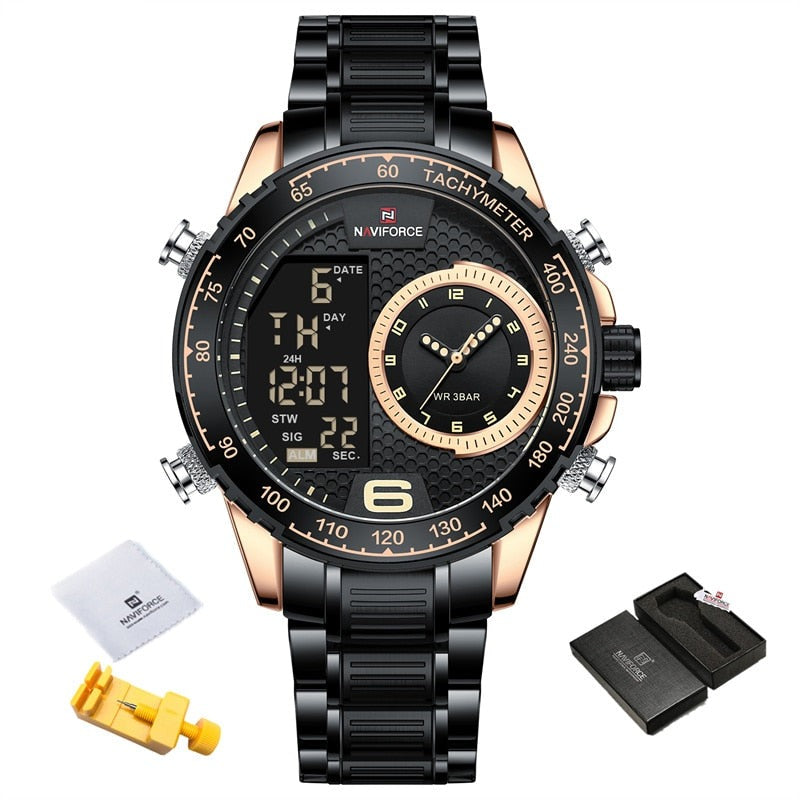 NAVIFORCE NF9199S Herren Chronograph 3BAR Hardlex