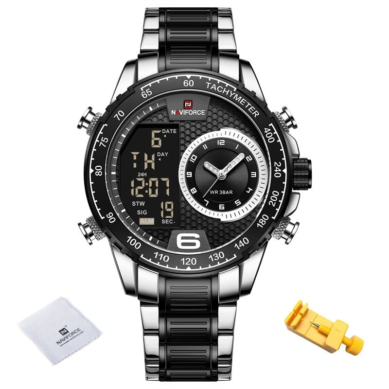 NAVIFORCE NF9199S Herren Chronograph 3BAR Hardlex