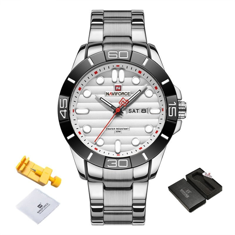NAVIFORCE 9198 Herren Quarzuhr 3ATM Hardlex