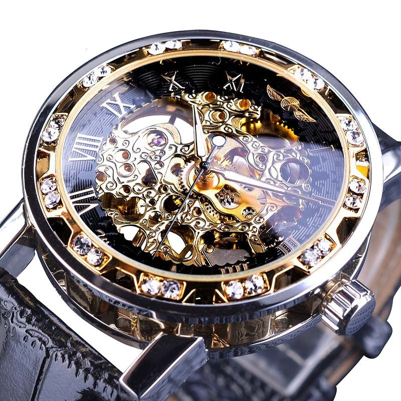 WINNER GMT1089-2 Automatik Herren Skelettuhr Glas