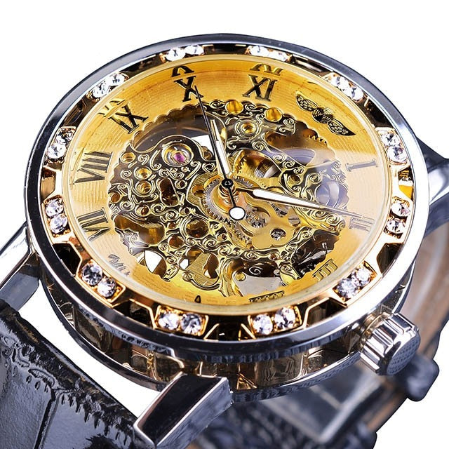 WINNER GMT1089-2 Automatik Herren Skelettuhr Glas