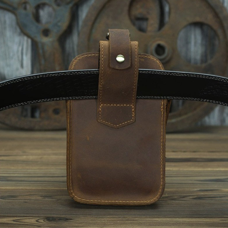 Herren Hüft-Gürteltasche aus echtem Leder
