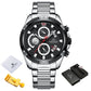 NAVIFORCE NF8021 Herren Chronograph 3BAR Hardlex