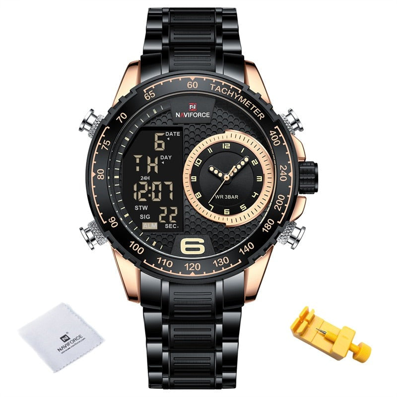 NAVIFORCE NF9199S Herren Chronograph 3BAR Hardlex
