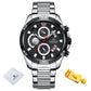 NAVIFORCE NF8021 Herren Chronograph 3BAR Hardlex