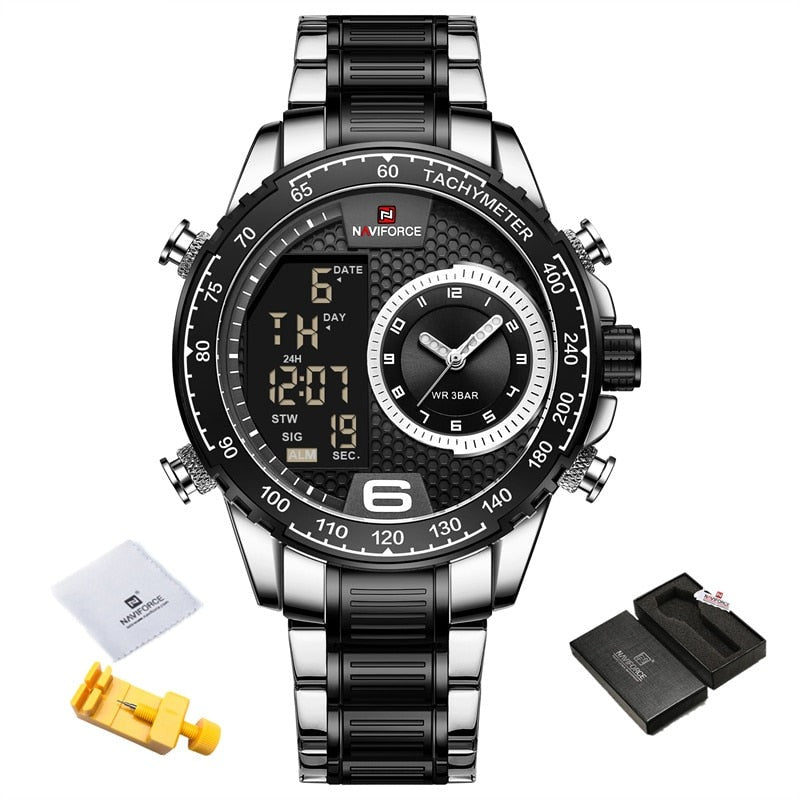 NAVIFORCE NF9199S Herren Chronograph 3BAR Hardlex
